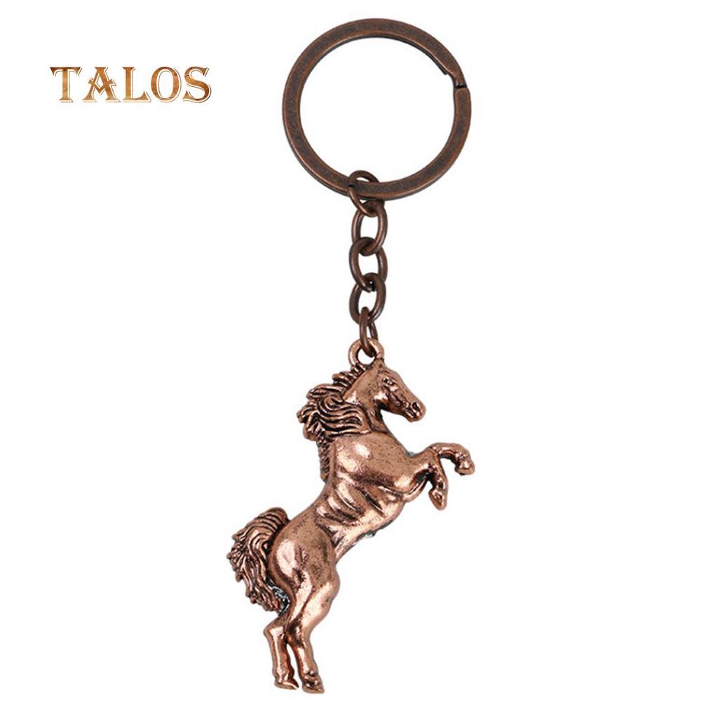 Cool Horse Key Chain Ring Solid Color Keychain Purse Bag Decor Pendant Hanging Accessories
