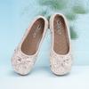 Taiheyuan Old Beijing Cloth Shoes Summer Women's Embroidered Hollow Soft Bottom Low Heel Shallow Mouth Flat Shoes Mom Shoes