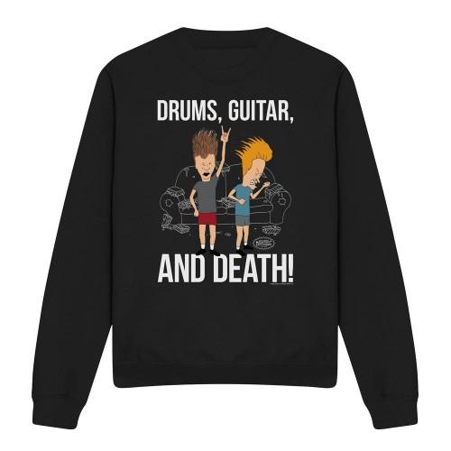 Толстовка Beavis & Butthead Unisex Adult Drums Guitar & Death