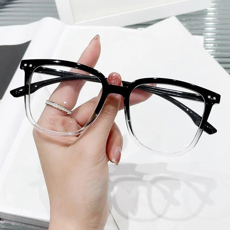 Женские модные очки с минусом диоптрий, модные компьютерные очки с антисиним светом, унисекс, очки для близи, модные простые очки