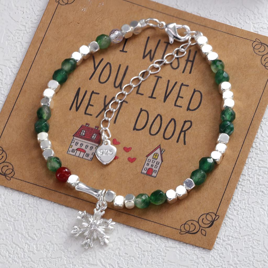 VENTFILLE 925 Sterling Silve Red Agate Bracelet for Women Flower Pendant Lucky Bead Originality Jewelry Gift Dropshipping