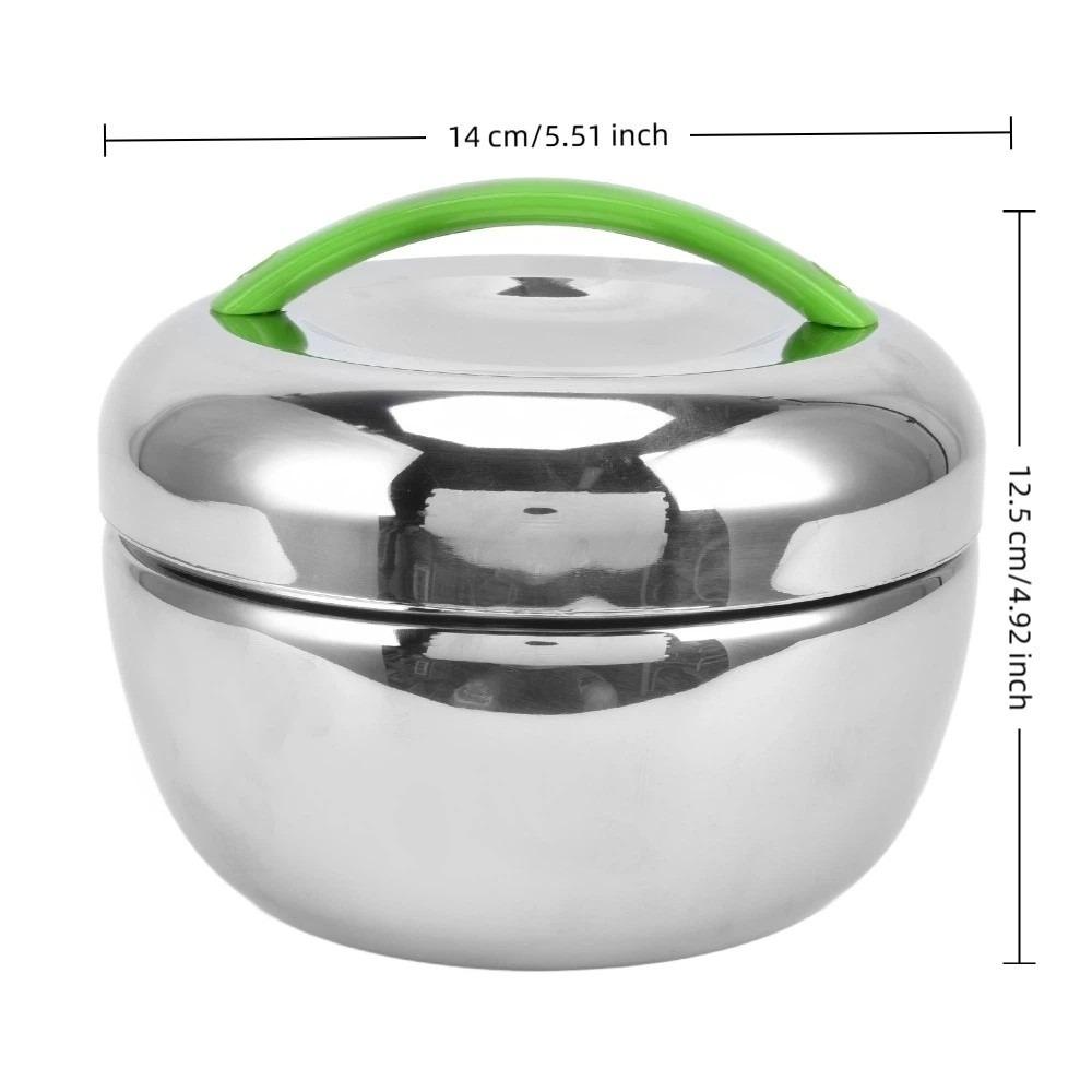 Silver Insulated Lunch Box 0.8L/1L Thermal Food Container Lunch Box With Compartment For Adults