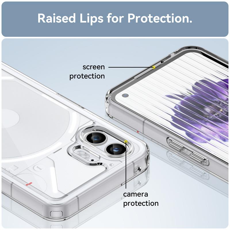 Для Чехол Nothing Phone 2 Чехол Nothing Phone 2 2 1 (1) (2) Capas Phone Back Прозрачный противоударный прозрачный чехол Nothing Phone 2