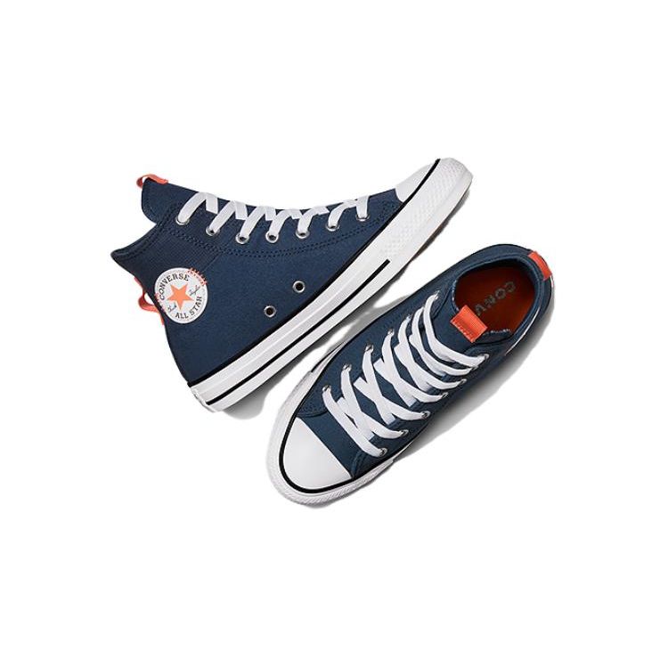 Converse Versatile Comfortable Shock Absorbing Durable High Top Canvas Shoes Kids Sneakers Navy-Blue A07340C