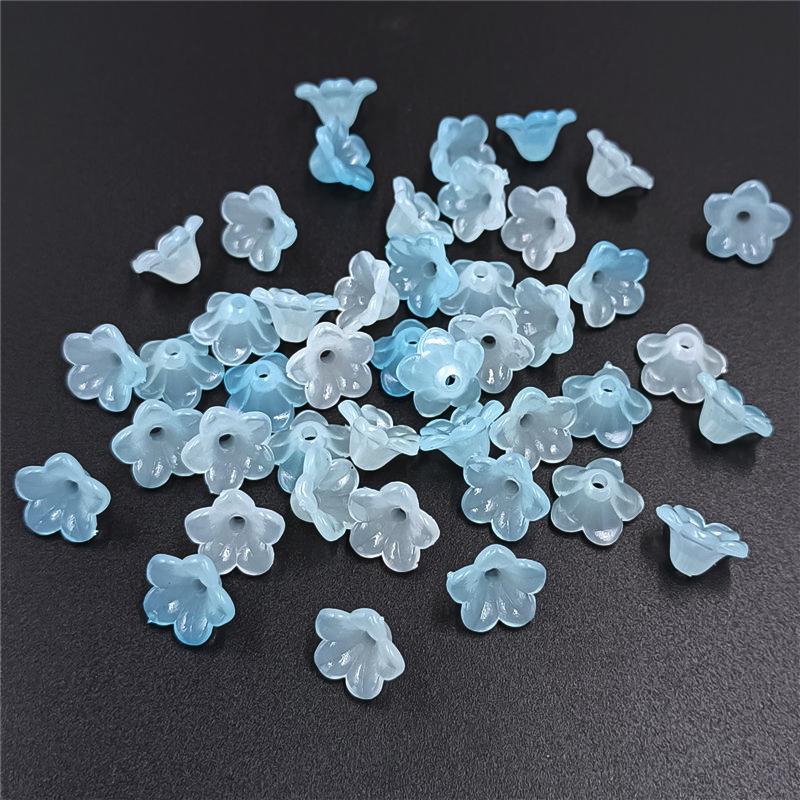 Бусины Рог Держатель для цветов Имитация глазури DIY Аксессуары для волос Изготовление ювелирных изделий для серег Ожерелья Мода 20 шт. Двухцветный окрашенный акрил