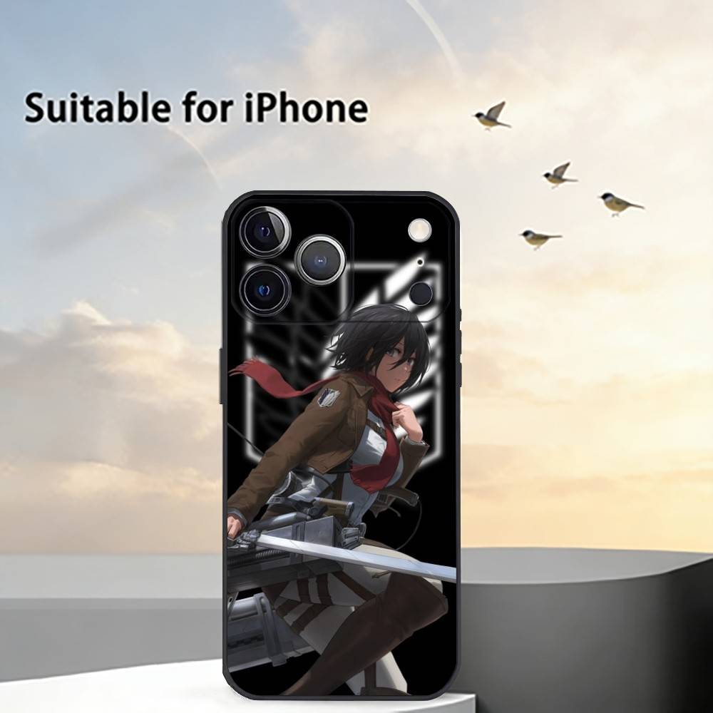 A-Атака на Титанов Микаса Чехол для Телефона Силиконовый Мягкий Для IPhone 17 16 15 14 13 12 11 X XR Plus Pro Max Plus