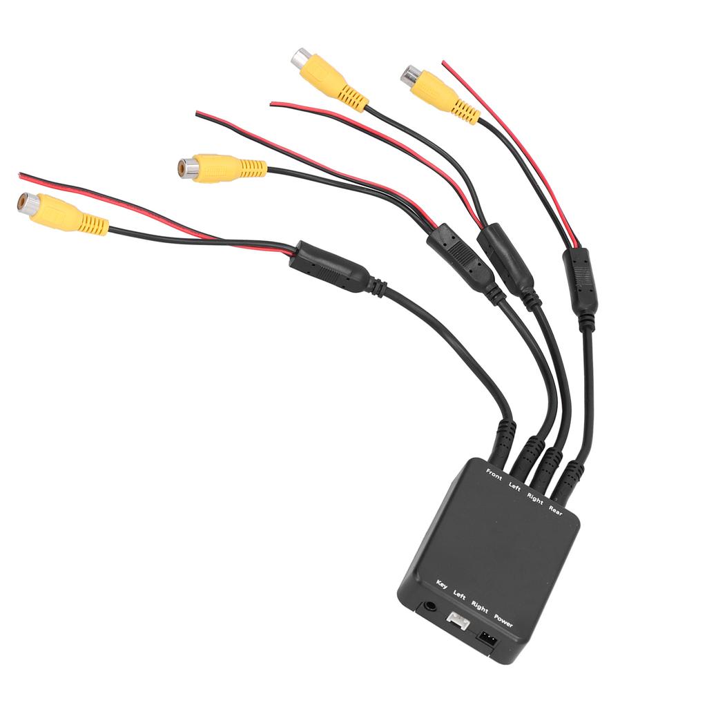 4-позиционный автомобильный видеопереключатель 360-градусная панорамная камера заднего вида, блок управления, система Universal