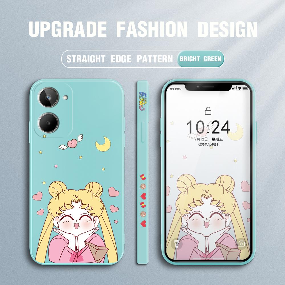 Чехол для телефона с милой мультяшной милой девушкой для iPhone 15 14 13 12 11 Samsung Galaxy S23 S22 A52 A52S, мягкий квадратный жидкий силиконовый чехол с полной защитой