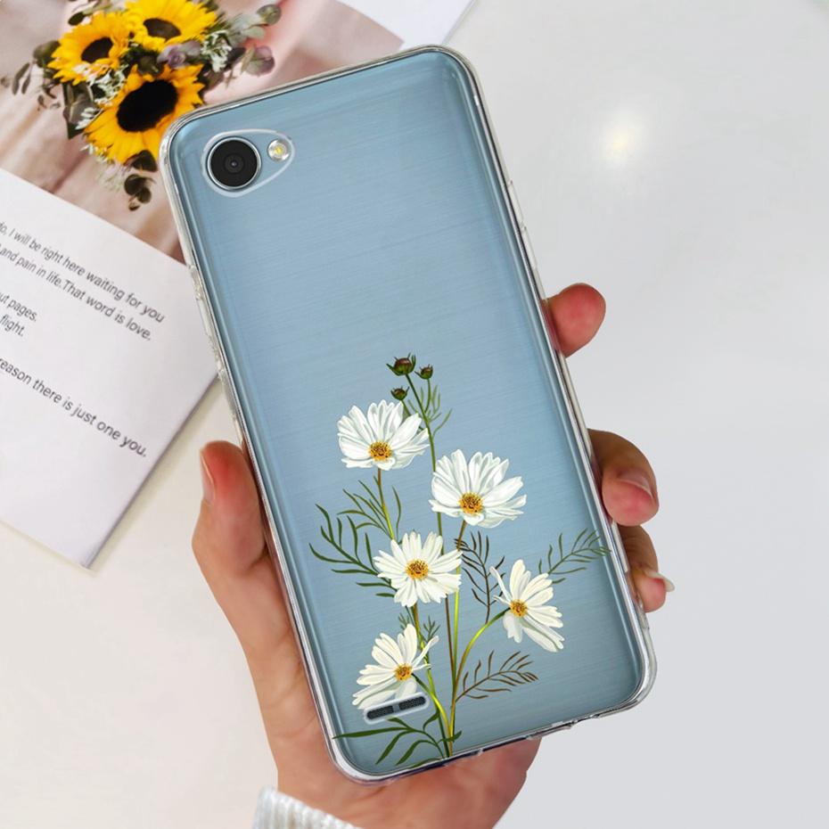 For LG Q6 Q6a Q6+ M700 X600K X600L X600S Cute Flower Cat Painted Phone Case For LG Q6 Plus Q 6 Alpha Soft Silicone TPU Cases