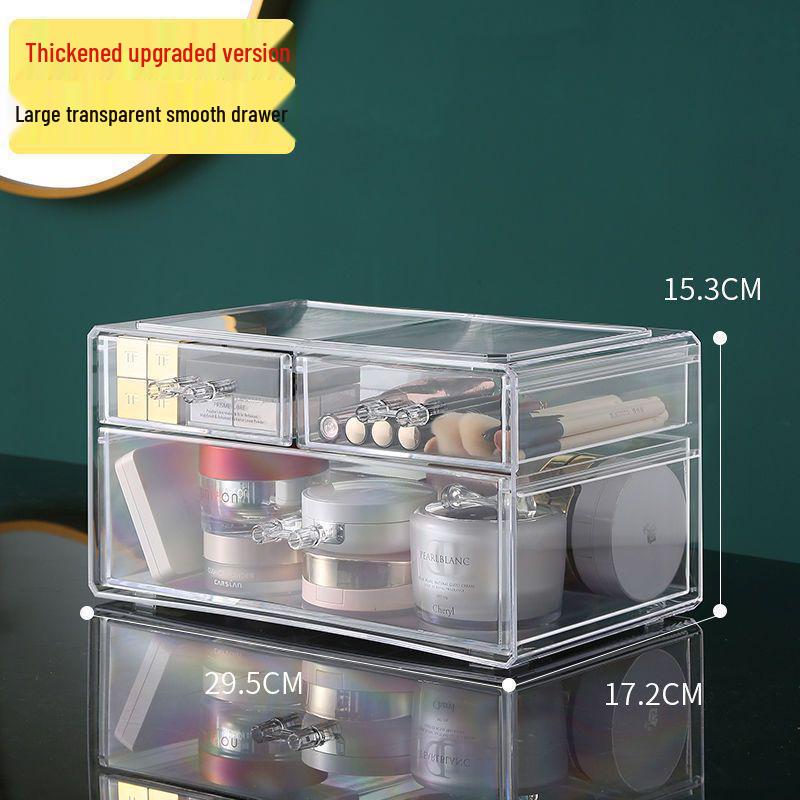 Прозрачный пыленепроницаемый органайзер для косметики большой вместимости для помады и средств по уходу за кожей