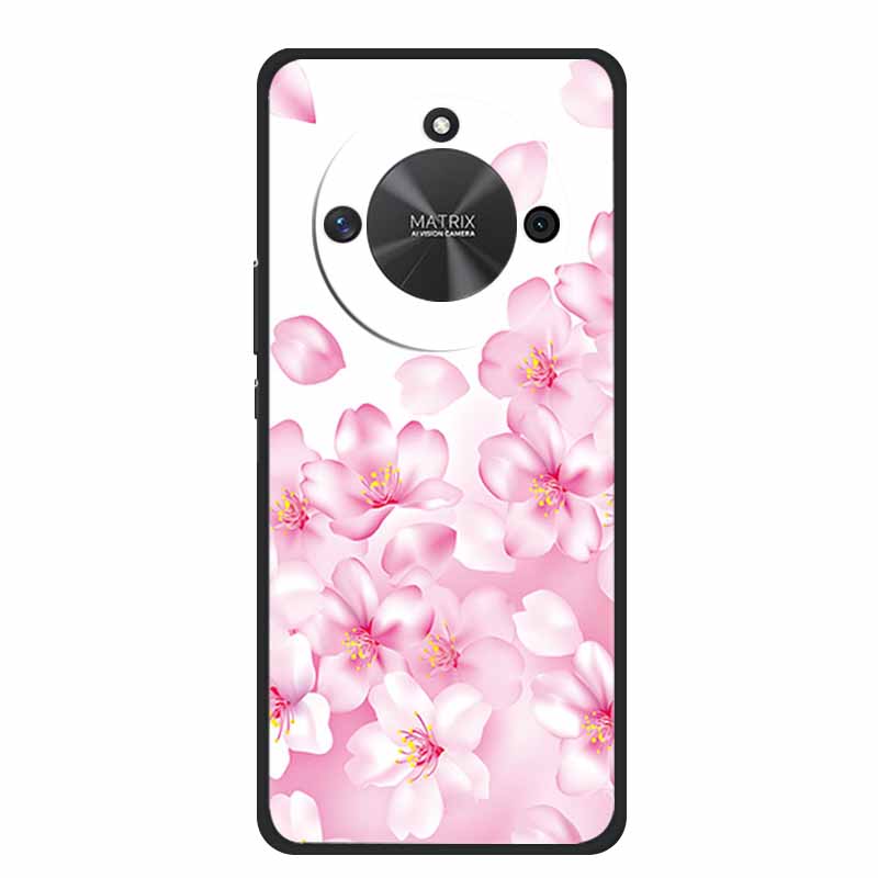 Coque For Honor X9c Smart Case Cute Cartoon Black Silicone Soft Phone Cases For Honor X60 5G Back Cover Case Funda Capas Shell