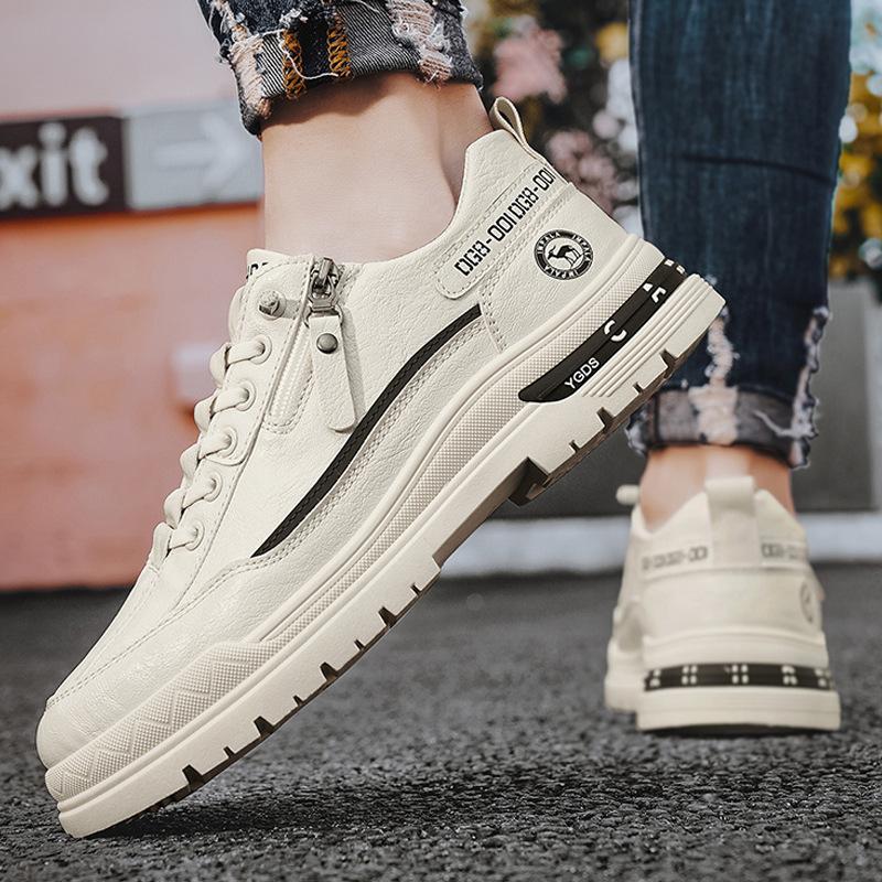 Мужская обувь весна и осень, новые низкие рабочие туфли для спорта на открытом воздухе, мужские повседневные туфли белого цвета, рабочая износостойкая обувь