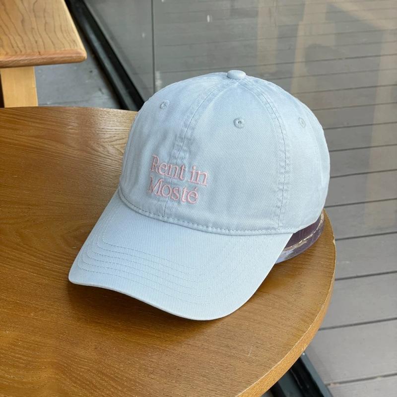 Big head circumference letter embroidery baseball cap spring new simple versatile cap men and women show small faces