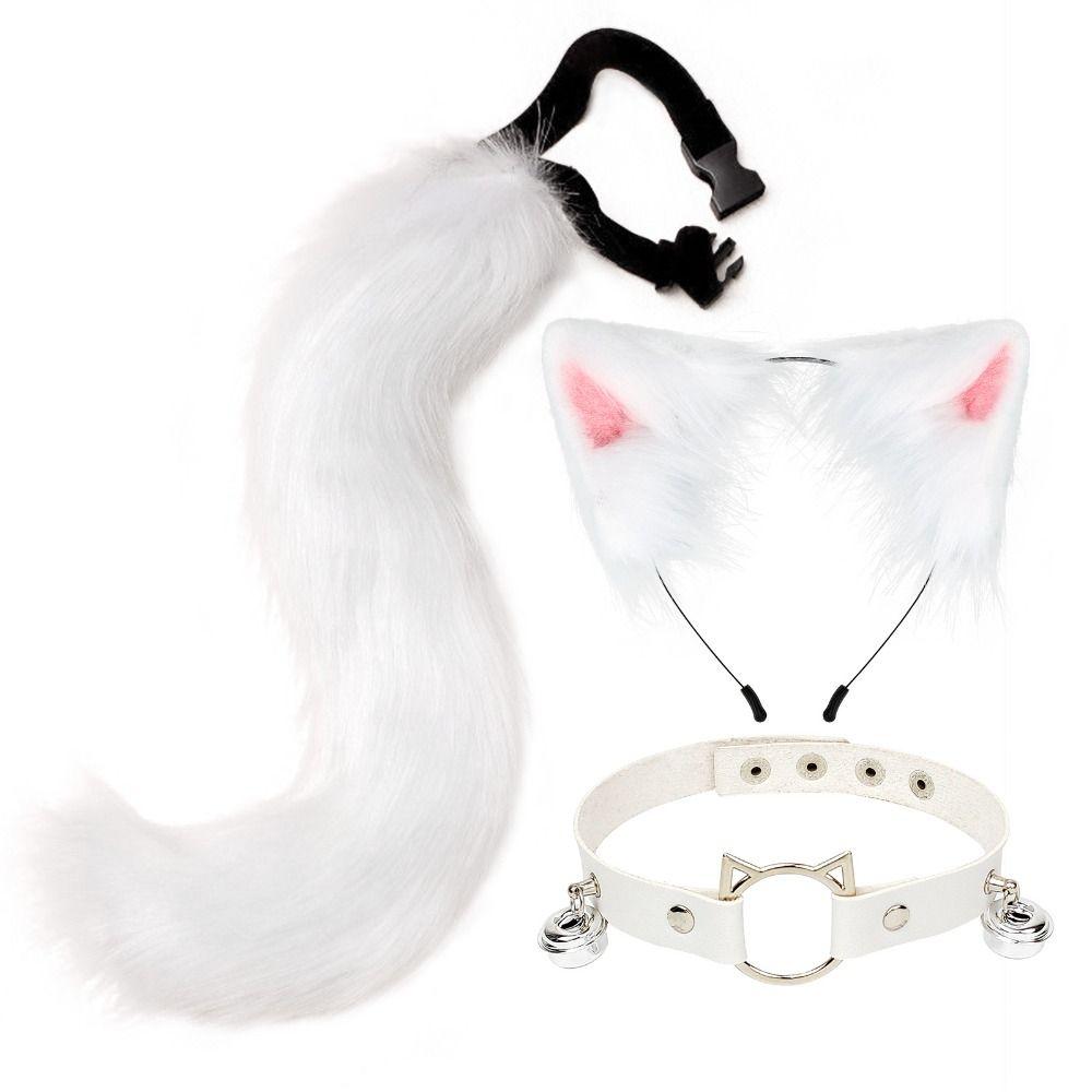 1 set Cat Tail Halloween Animal Cosplay Props Necklace Animal Cosplay Props Cosplay
