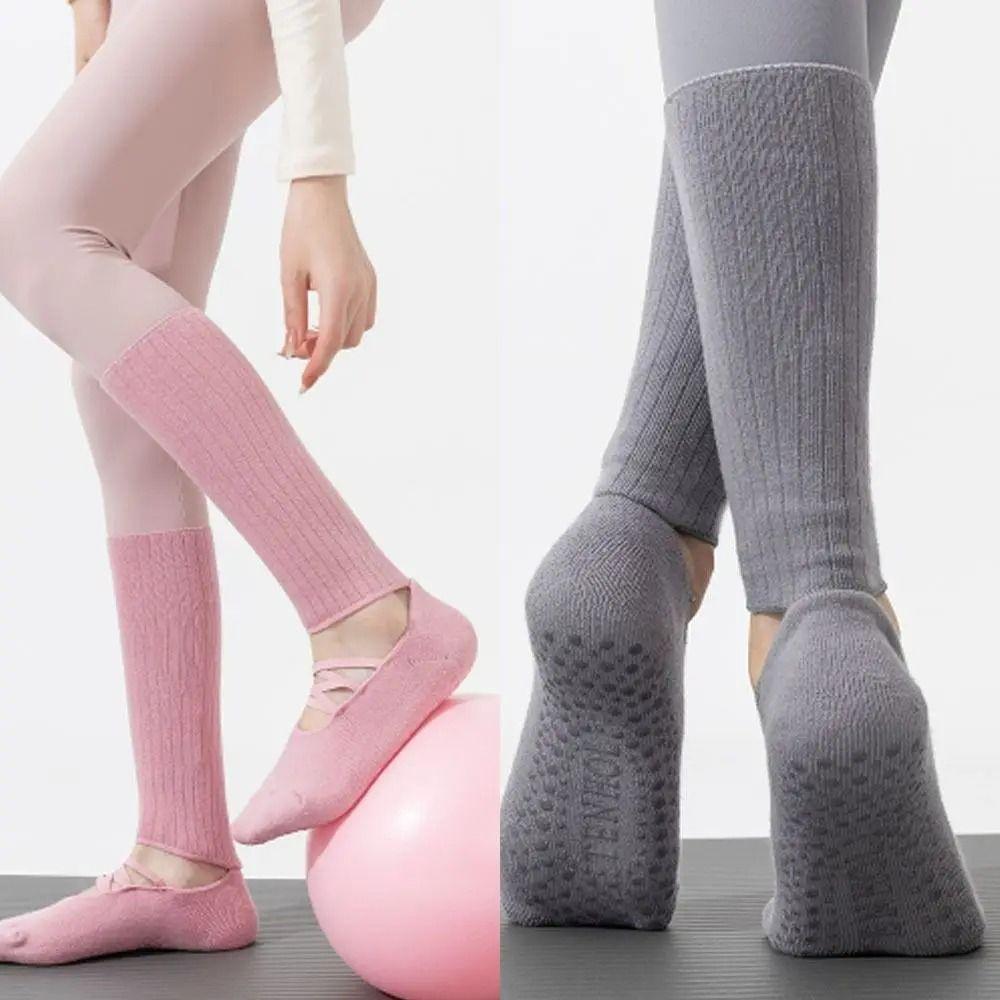 Breathable Fabric Grip Pilates Socks Mid Tube Length Harajuku Street Socks  Casual Wear