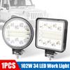 Driving Lamp 102W 1 PC Spot Lamp 10-30V 4 Inch Super Bright Spotlight Fog Light 6000K 34 LED Driving Lamp Car Accessories