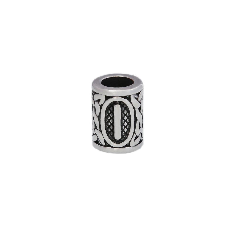 Retro Viking Rune Stainless Steel Beads - Non-Fading Titanium Accessory