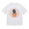 Men's Soft Breathable All Season Classic T-Shirt Minimalist Cactus Pot Tops USA