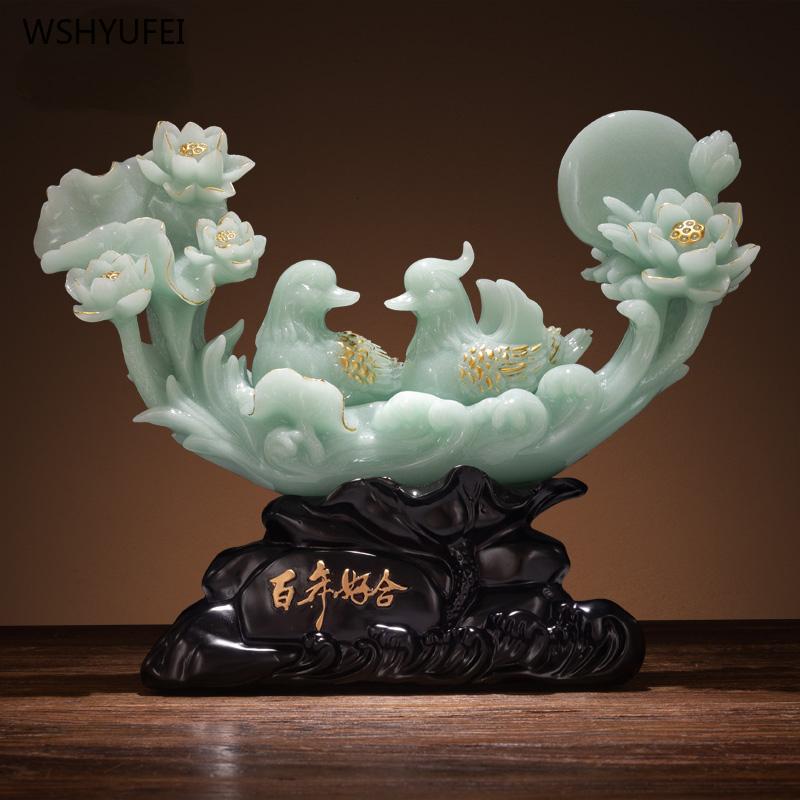 Китайский стиль Украшения для рабочего стола Centennial Harmony Mandarin Duck украшения Аксессуары для украшения дома Свадебный подарок