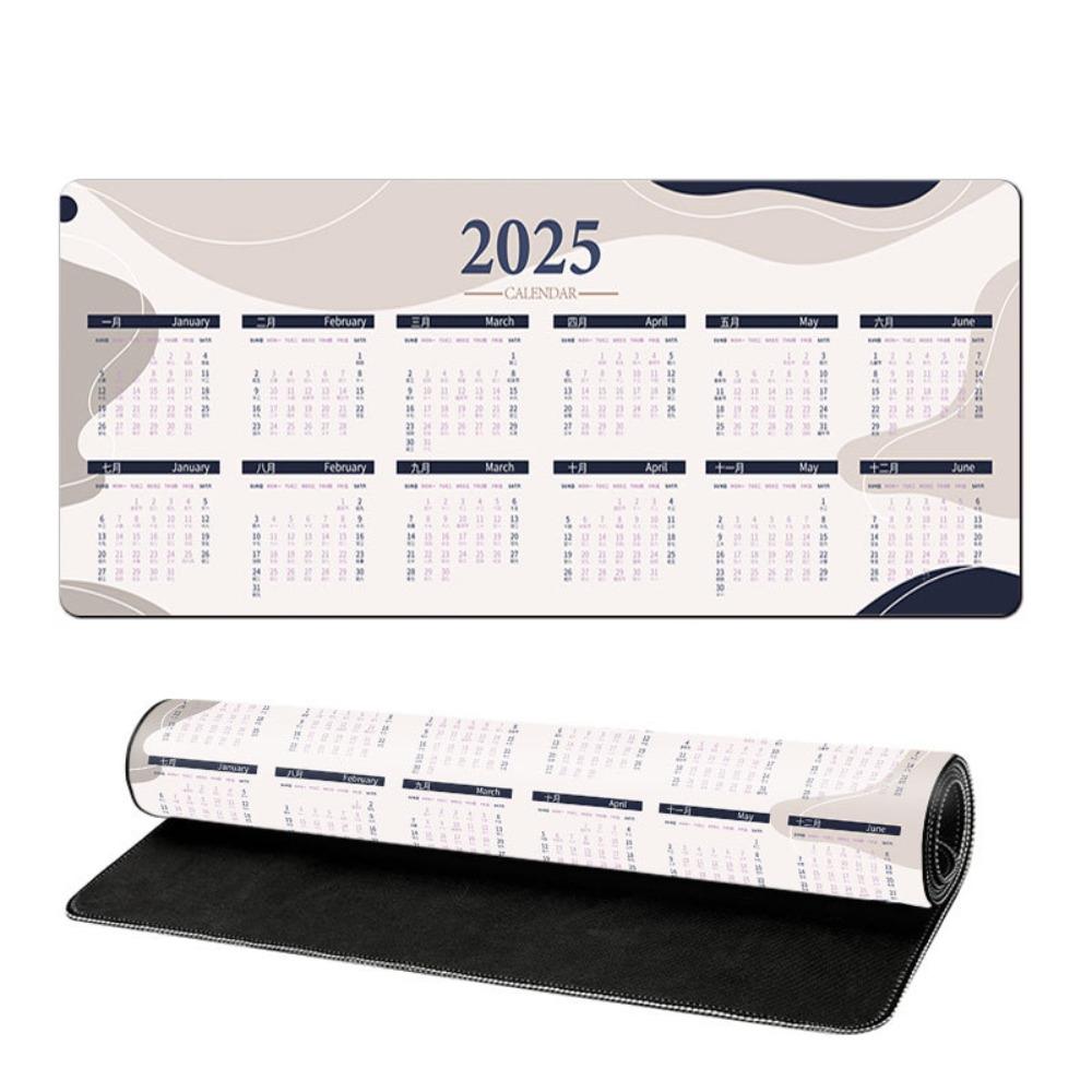 Creative 2026 Calendar Mouse Pad Smooth 80x30cm 90x40cm Gaming Mouse Pad Stitched Edge New Year Gift Keyboard Mats