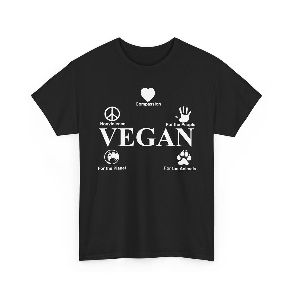 Vegan Compassion for Animals Unisex Heavy Cotton Tshirt