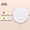 Зеркало для макияжа с подсветкой 3/5/10X, регулируемая высота и яркость, перезаряжаемое, двухстороннее увеличительное зеркало, 3 цвета, вращение на 360 градусов, светодиодный сенсорный экран