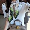 70x70CM Faux Silk Like Square Scarf Spring Summer Breathable Women Head Scarf Neckerchief Sun Protection Fake Satin Bandana Hair Scarf
