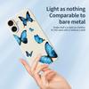 For iPhone 17 Case Blue Butterflies Pattern Printing Straight Edge TPU Phone Back Cover
