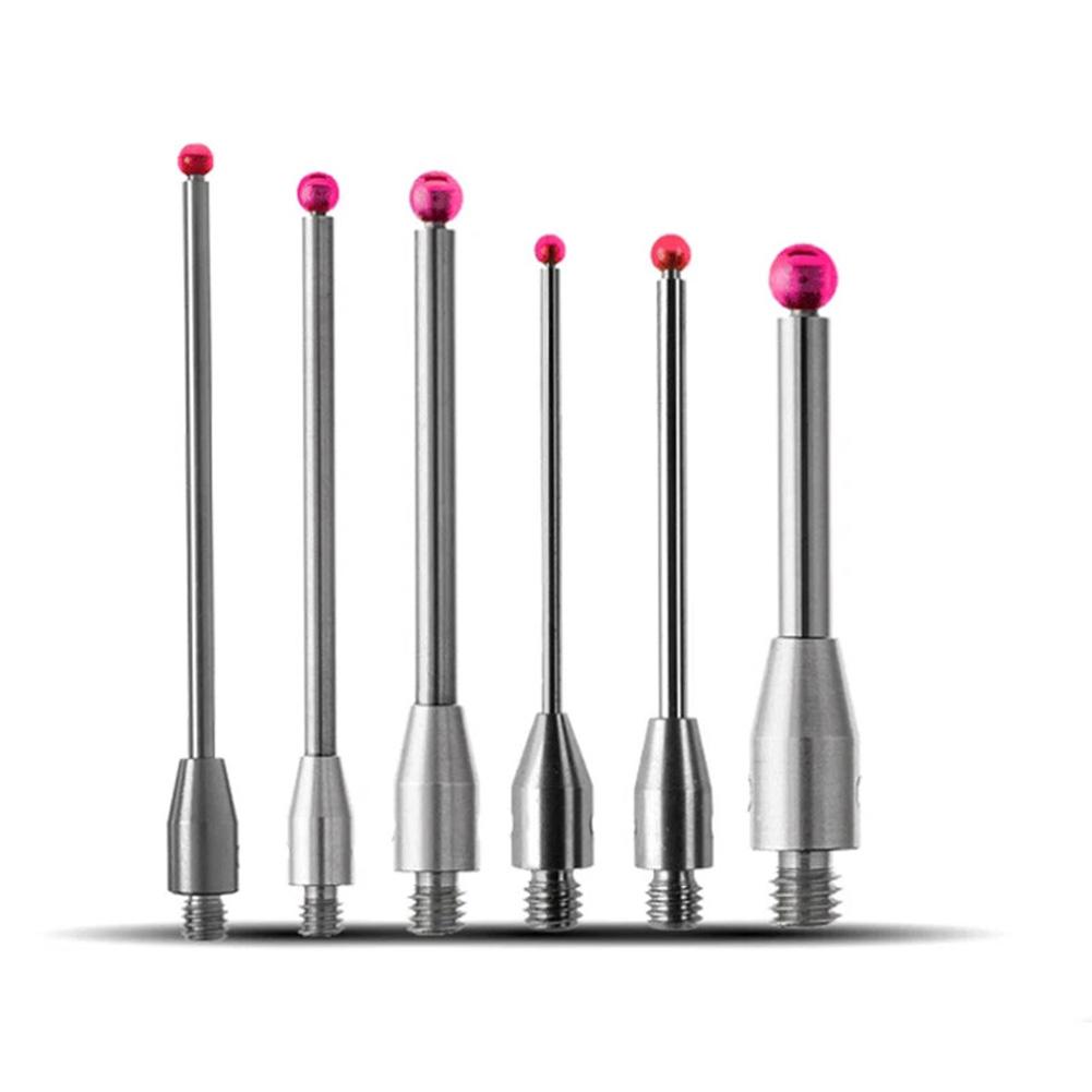 For M3 Threaded Shank Ball Head Micrometer Rubys Probe Carbide Rod Contact 3D Coordinate Measuring Machine Probe