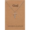 Lcherry Faith Cross Pendant Necklace for Women Religious Christian Jewelry Birthday Christmas Gifts for Women