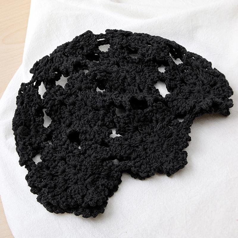 Цветочная вышивка крючком ажурная вязаная шапка французские ретро-аксессуары для шапочки