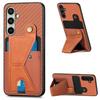 For Samsung Galaxy A56 5G Case with K-Shaped Kickstand Leather Phone Back Cover