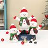 2026 New Christmas decoration fabric doll Christmas scene arrangement American Elk Snowman doll ornament