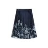 Loose Printed Pleated Midi Skirt Autumn Collection Women Bottoms F11W238307F-ZA