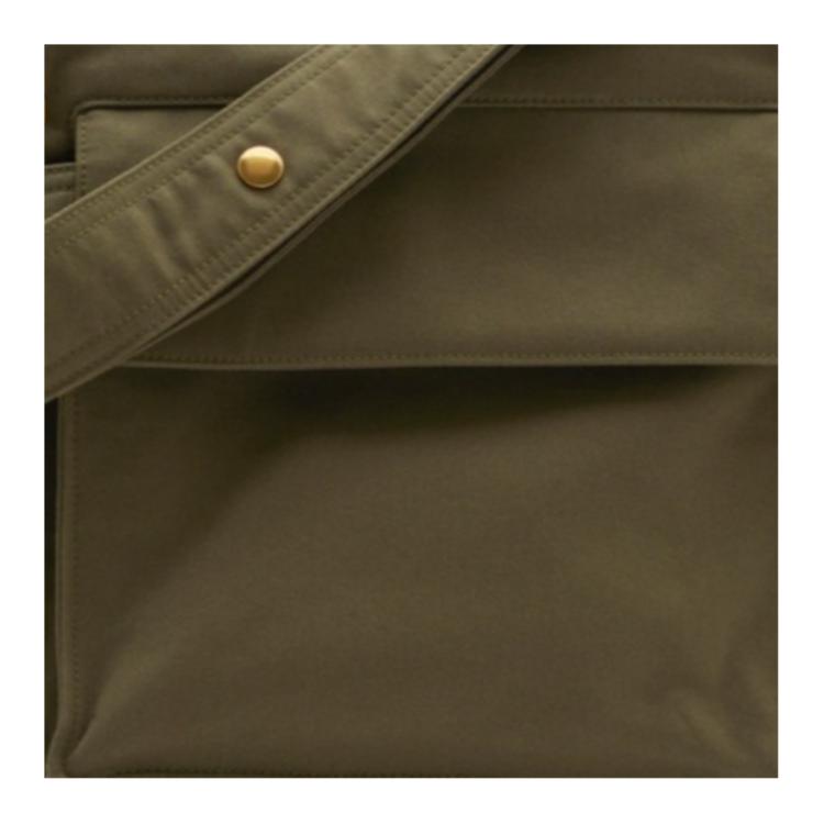 Burberry Adjustable Strap Polyester And Cotton Blend Shoulder Tote Crossbody Bag Small Men bags Military-Green 80918051