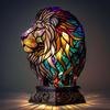 Stained Glass Animal Table Lamp Battery Operated Vintage Animal Night Light Home Office