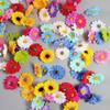 50 шт. шелковая искусственная головка подсолнечника DIY аксессуары мини ромашка имитация подсолнуха цветок