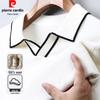 Pierre Cardin Мужской вязаный свитер с воротником-поло из 100% шерсти
