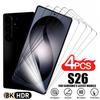 4 шт. Ультра HD Защитное стекло для экрана для Samsung Galaxy S26 S25 S24 Ultra S23 S22 S21 Plus S24 S25 FE Edge Твердость 9H Закаленное стекло