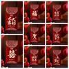 3pcs Multiple Patterns Wedding Red Envelope Tassel Design Best Wishes 2026 Money Pocket Embroidery Luck New Year Red Envelope