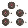 5 Set Screw Back Button 30mm Turquoise Round Conchos with 4.5mm Crossing Screw for Belts Bags Shoes