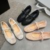 Soft Soles Are Not Tired of Feet, Spring and Summer Mesh Embroidery Bow Single Shoes Women's Chinese Sexy Hollow Mary Jane Shoes Flats