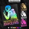 1pc Respect Biker Sticker For On Car Motorcycle Vinyl 3D Stickers Motorcycle Vinyl 3D Stickers And Decals 15x11CM