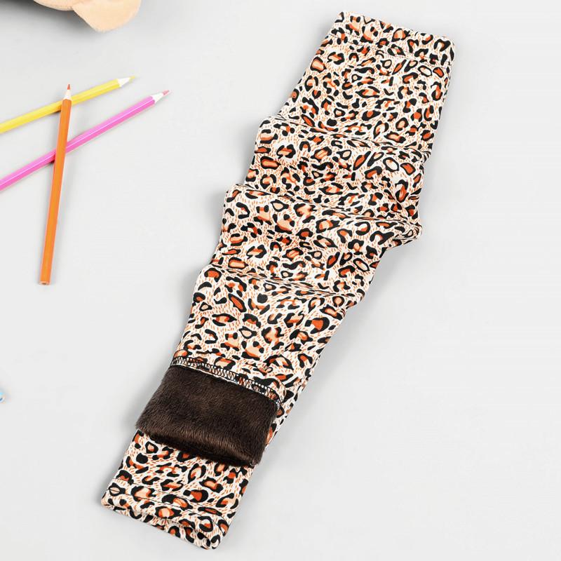 Леггинсы для девочек, осенние и зимние утепленные теплые штаны для девочек, детская одежда