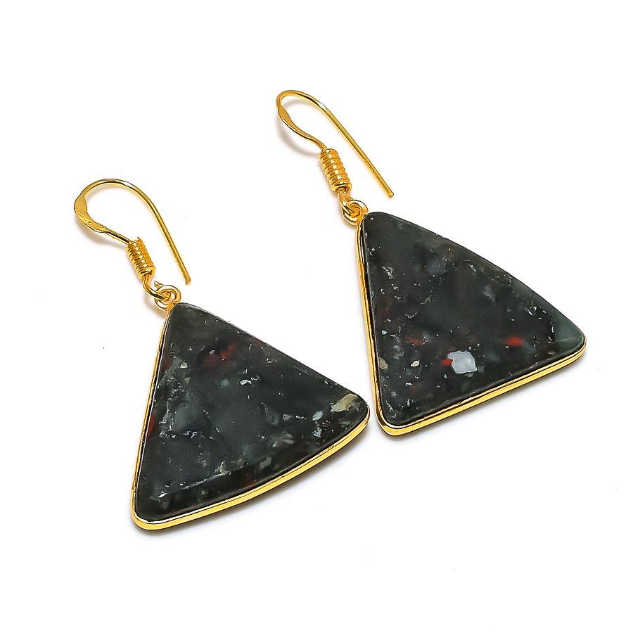 Boulder Opal Gemstone 925 Solid Sterling Silver Jewelry Earring 1.77" GK-5660