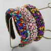 Women's Baroque Full Diamond Wide-Brimmed Headband with Carnival Elements