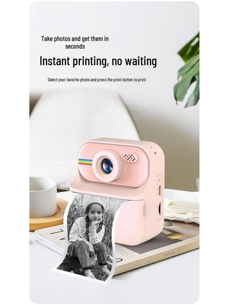 Children's Instant Camera with Dual HD Lenses and 2.4" LCD Screen