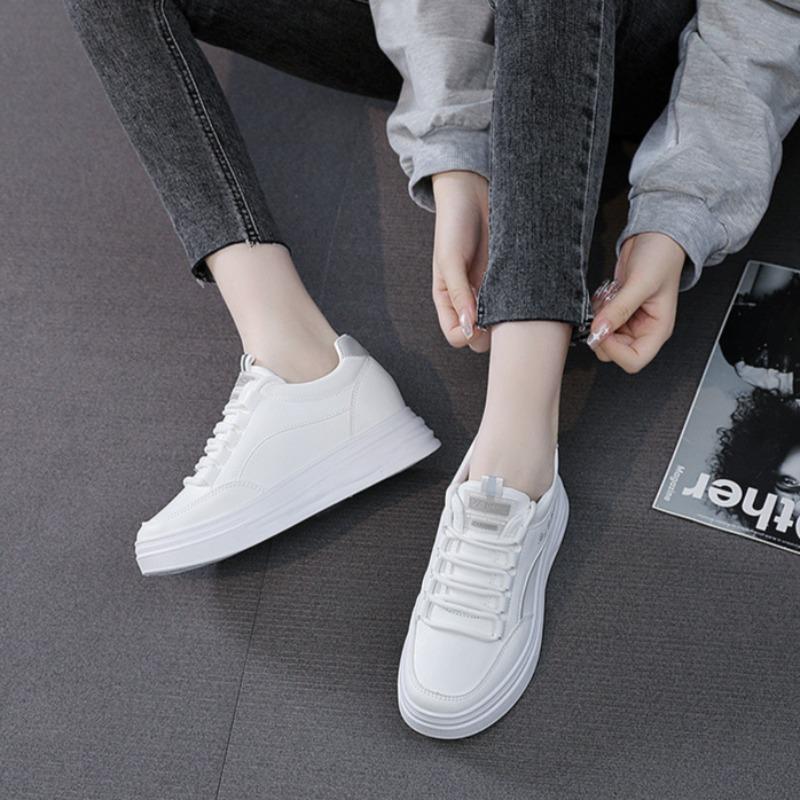 Women's Shoes Spring New Trend Comfortable Little White Shoes Casual Lace Up Waterproof Vulcanize Shoes Platform Tennis Sneakers