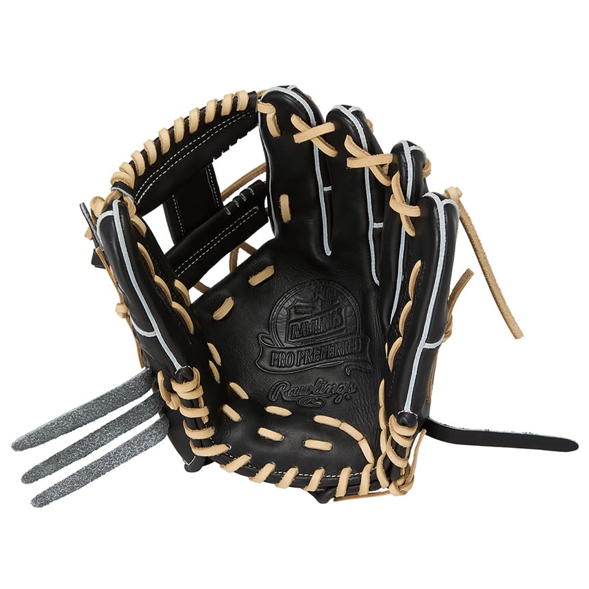 Rawlings PRO PREFERRED Wizard Baseball Throw #02 Glove, Hardball, GH5FPW2N52MG, Infielder's, Black, 11.25 inches, Right-Handed