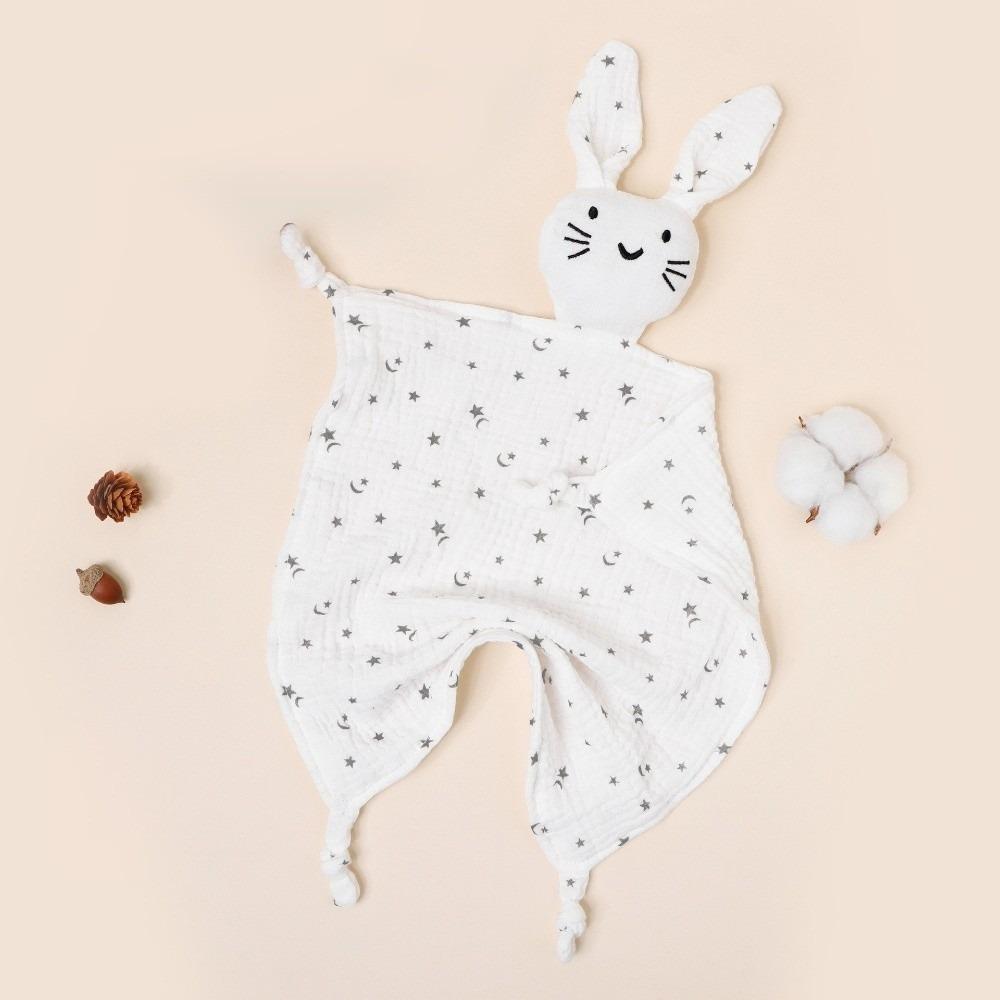 Printed Design Muslin Comforter Blanket Soft Material Cute Cat Kids Sleep Toy For Kids